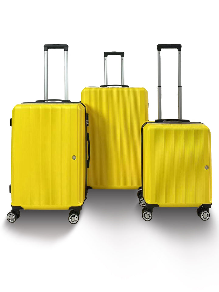 Qubed Parallel 3 Piece Suitcase Set