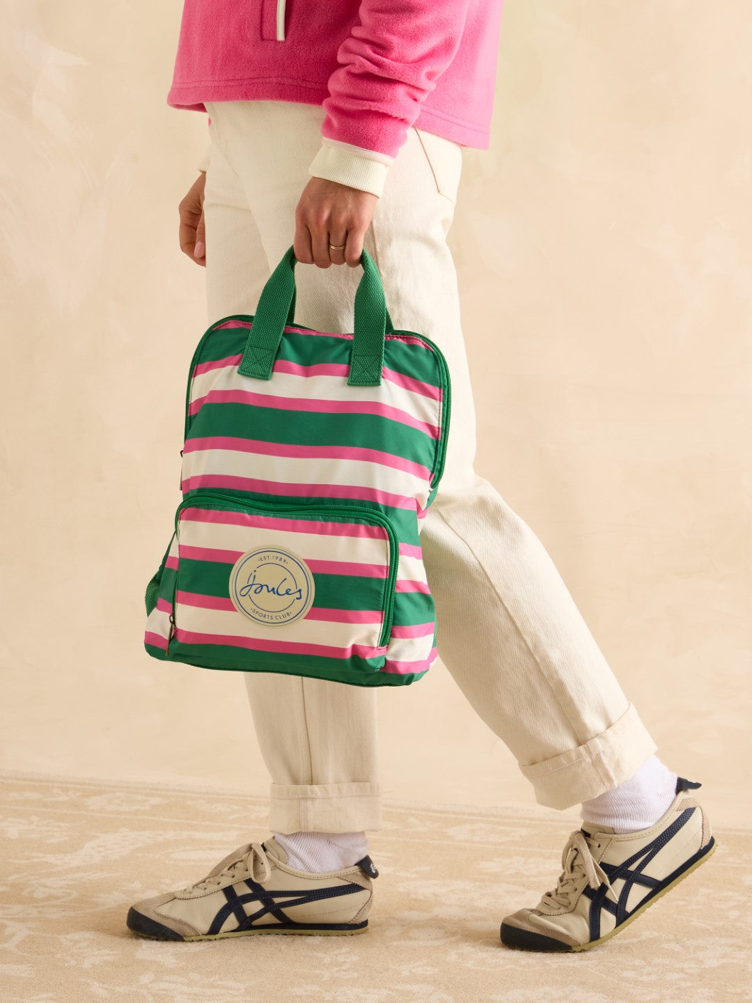 Joules Resort Stripe Packaway Backpack