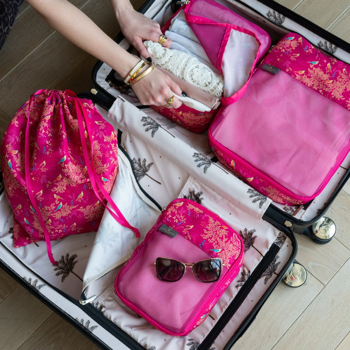 Sara Miller Chelsea Pink Set of Packing Cubes