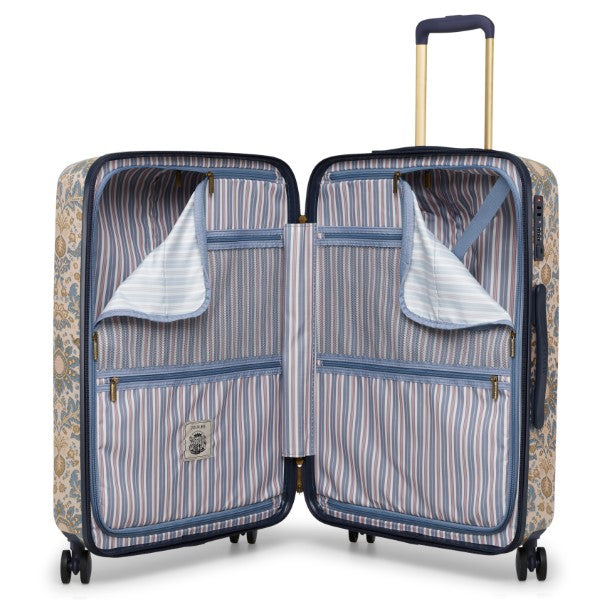 Joules Damask 66cm 4-Wheel Medium Suitcase