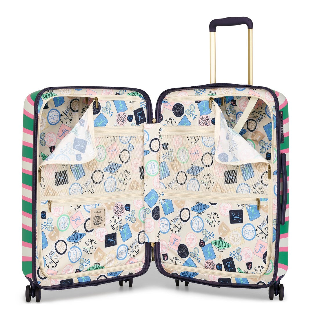 Joules Resort Stripe 66cm 4-Wheel Medium Suitcase