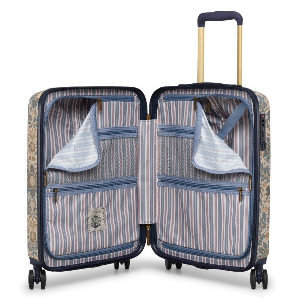 Joules Damask 54cm 4-Wheel Cabin Case