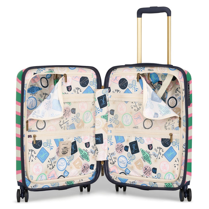 Joules Resort Stripe 54cm 4-Wheel Cabin Case