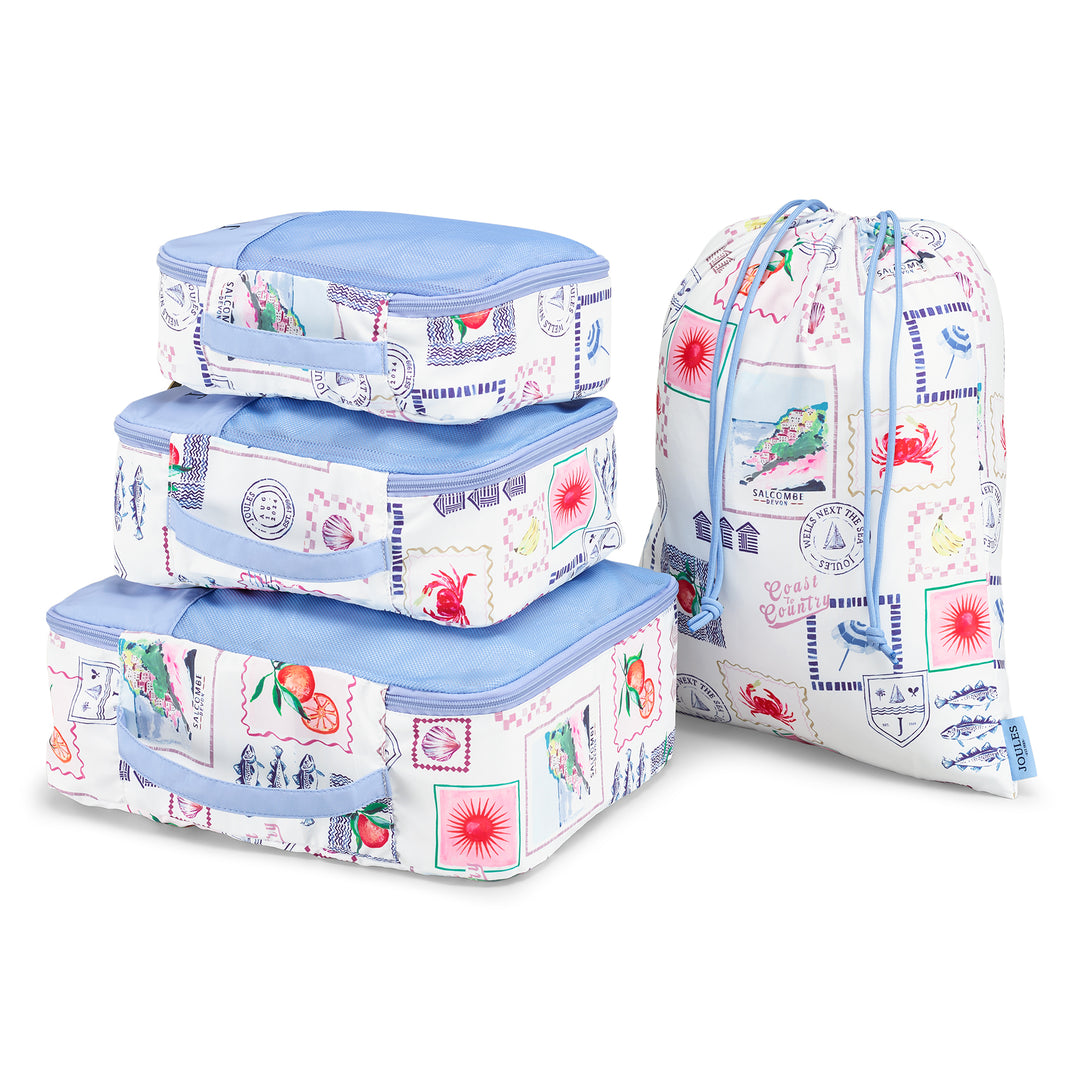 Joules Postcards Set of Packing Cubes