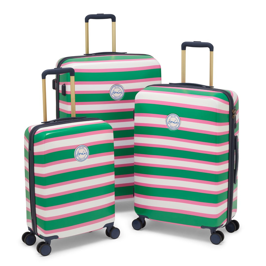 Joules Resort Stripe 66cm 4-Wheel Medium Suitcase