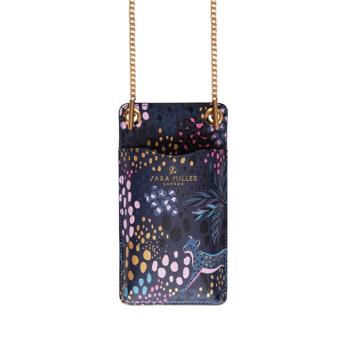 Sara Miller Midnight Leopard Phone Pouch