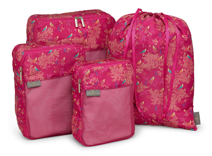 Sara Miller Chelsea Pink Set of Packing Cubes