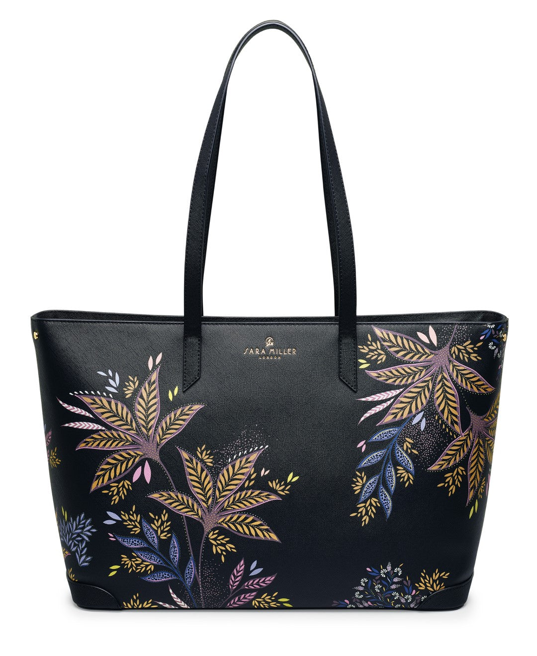 Sara Miller Black Botanic Large Tote Bag