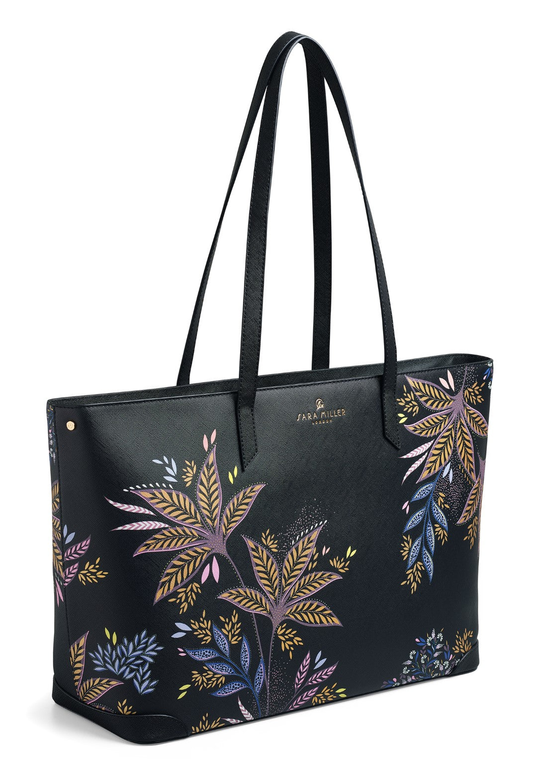 Sara Miller Black Botanic Large Tote Bag