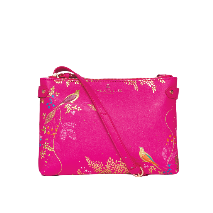 Sara Miller Chelsea Pink Zip Crossbody Bag