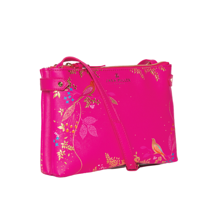Sara Miller Chelsea Pink Zip Crossbody Bag