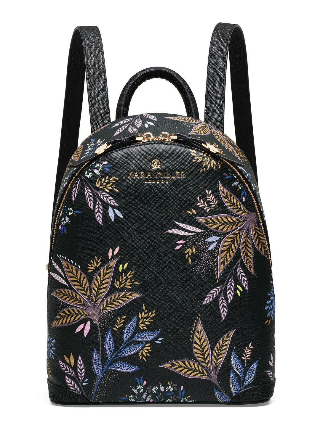 Sara Miller Black Botanic Mini Backpack