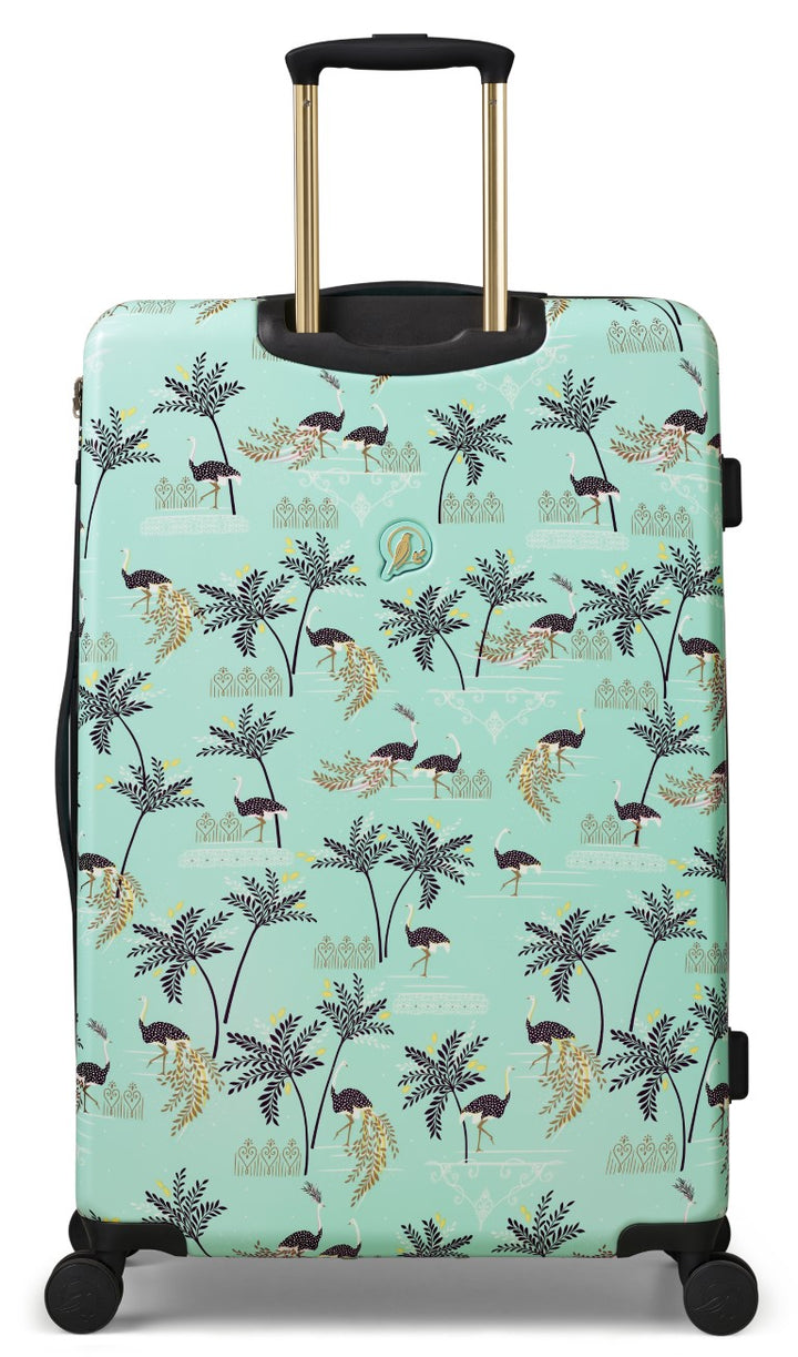 Sara Miller Mint Ostrich 77cm 4-Wheel Large Suitcase