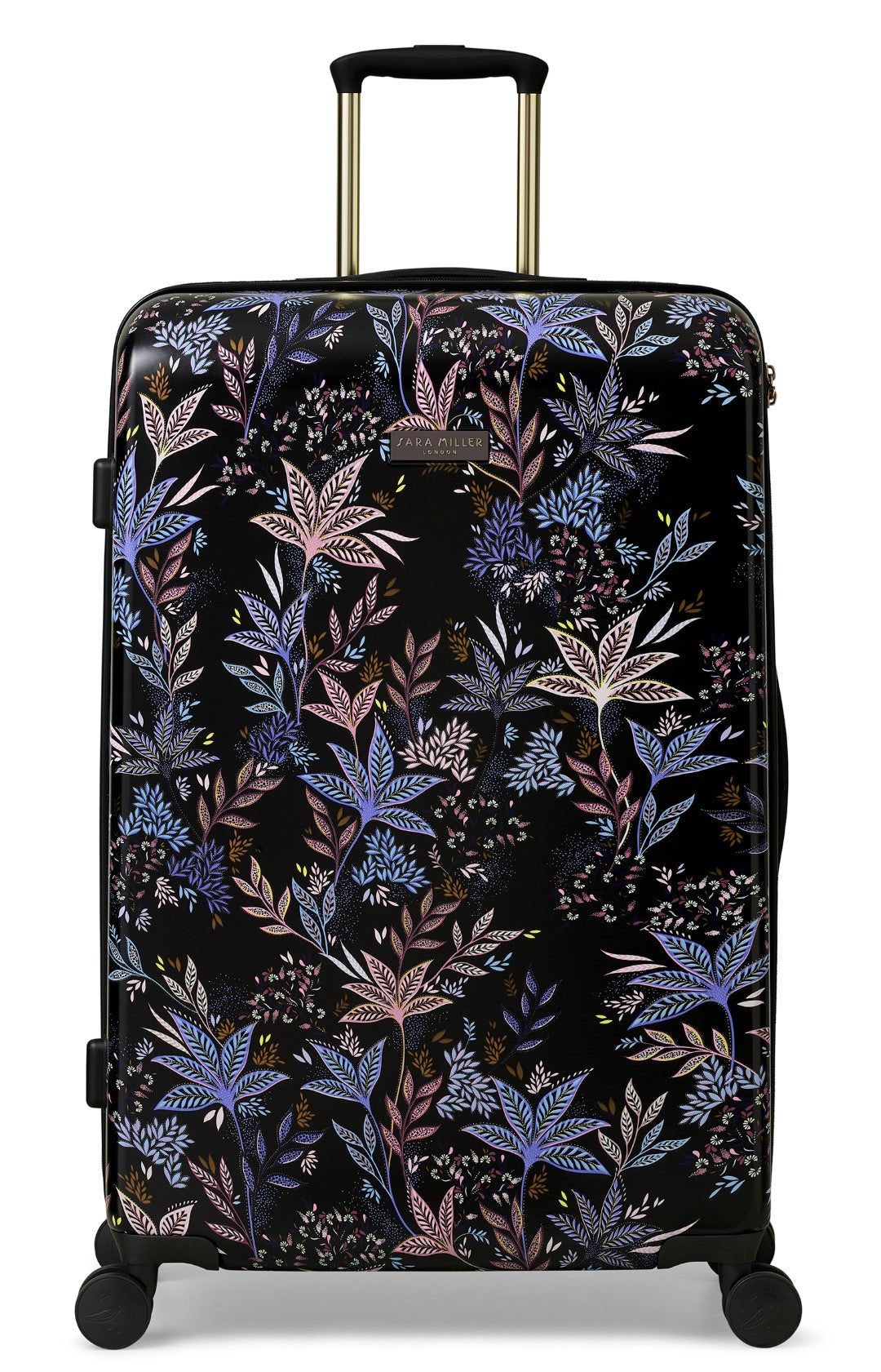Sara Miller Black Botanic 77cm 4-Wheel Large Suitcase