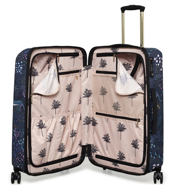 Sara Miller Midnight Leopard 77cm 4-Wheel Large Suitcase