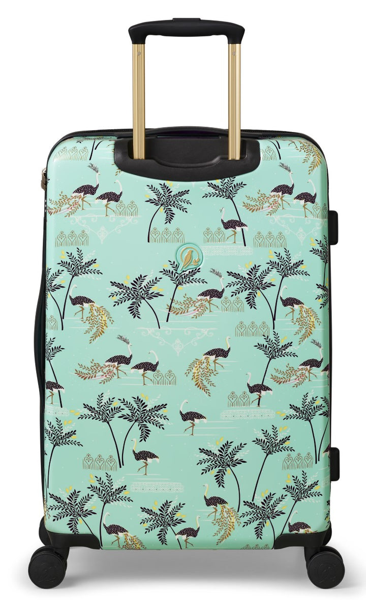 Sara Miller Mint Ostrich 67cm 4-Wheel Medium Suitcase
