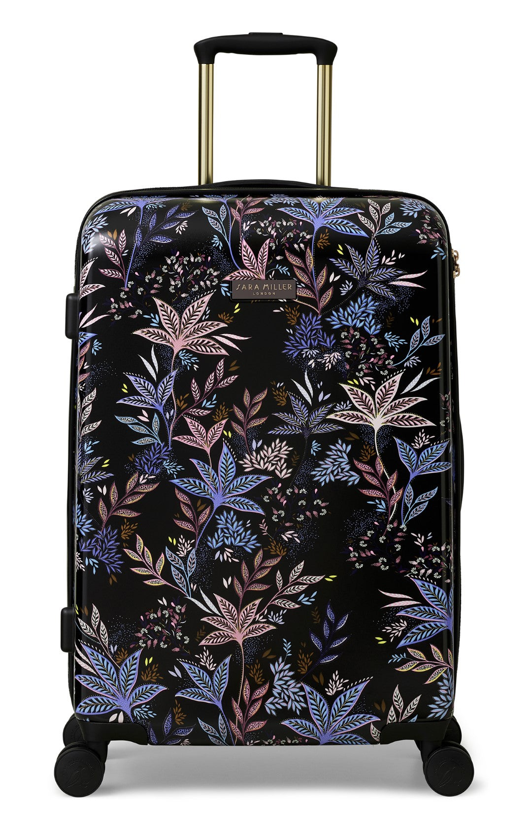 Sara Miller Black Botanic 67cm 4-Wheel Medium Suitcase