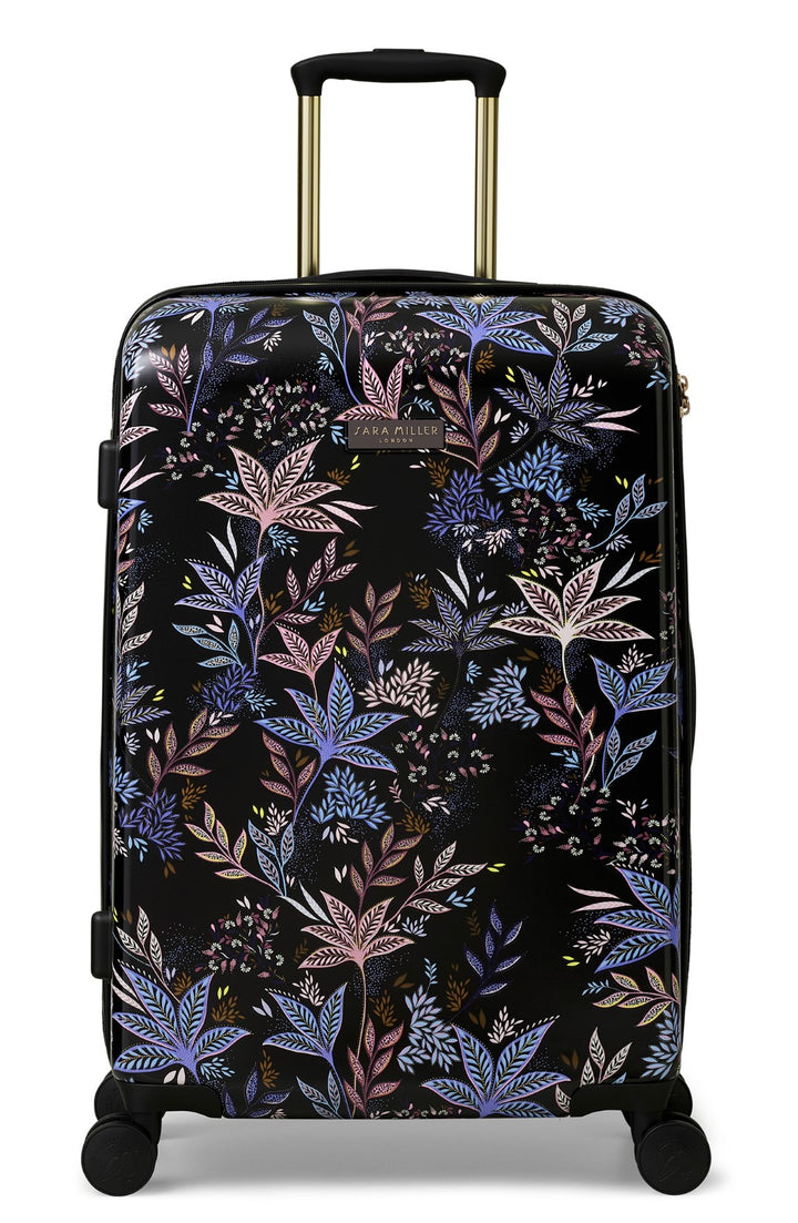 Sara Miller Black Botanic 67cm 4-Wheel Medium Suitcase