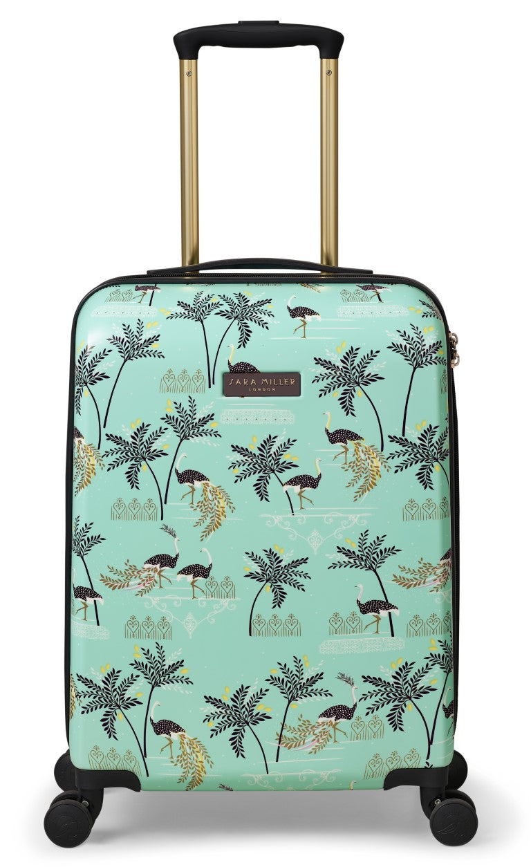 Sara Miller Mint Ostrich 54cm 4-Wheel Cabin Case