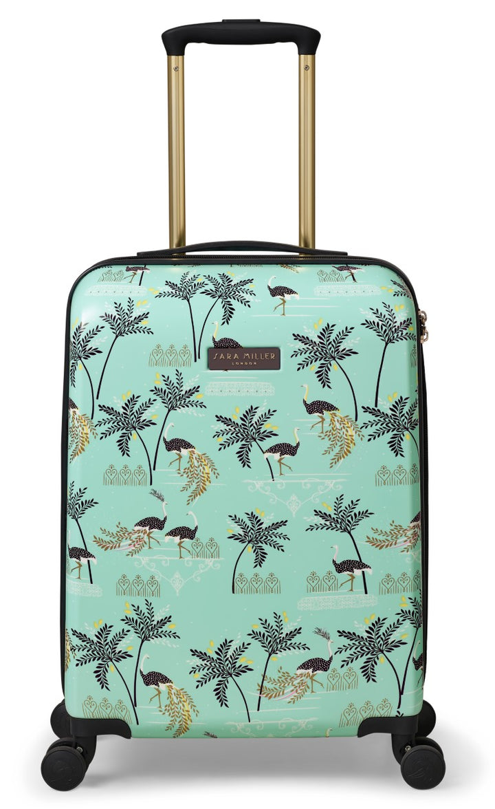Sara Miller Mint Ostrich 54cm 4-Wheel Cabin Case