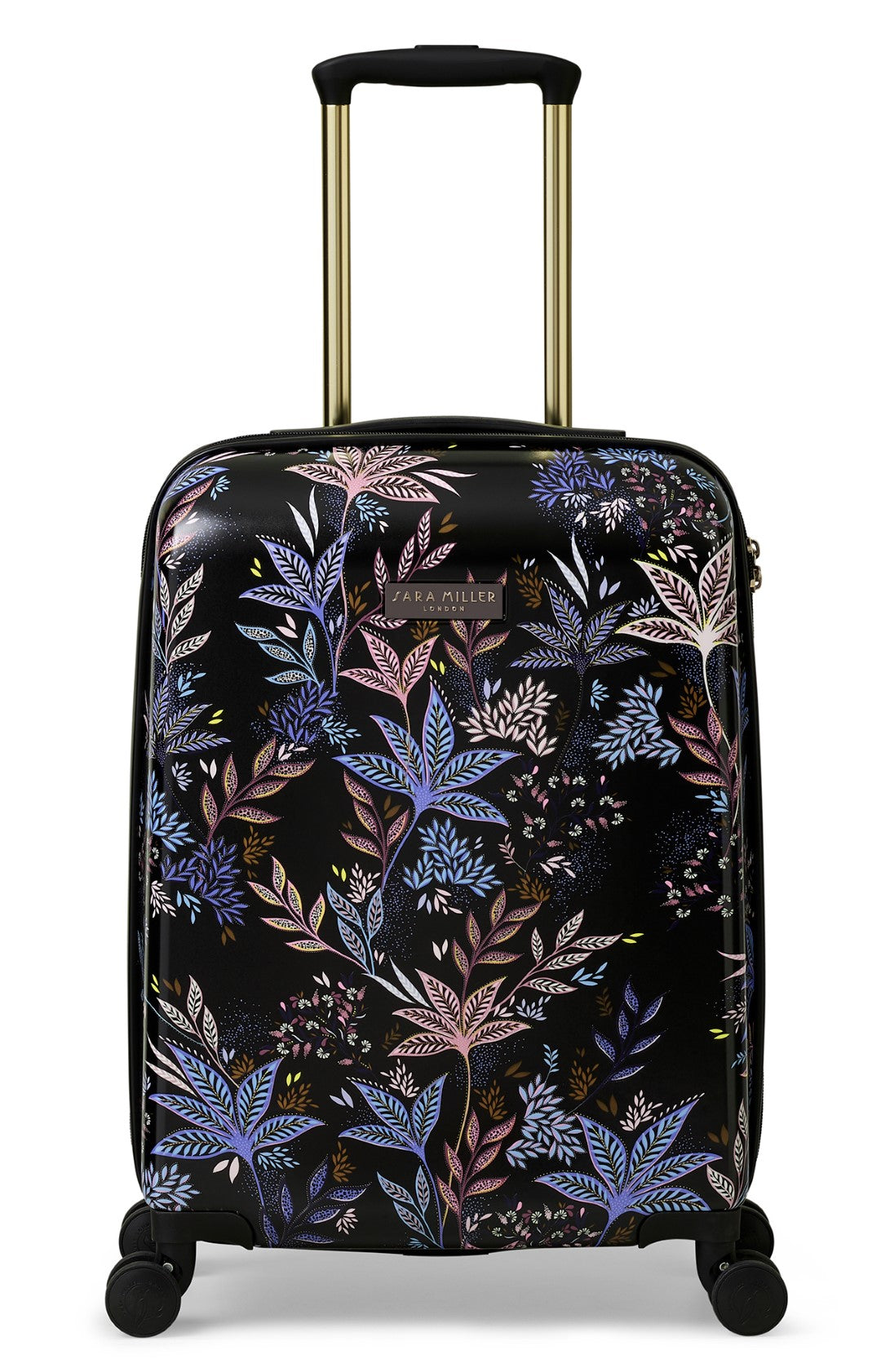 Sara Miller Black Botanic 54cm 4-Wheel Cabin Case
