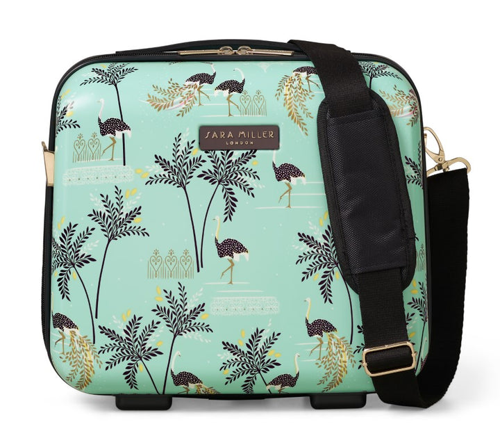 Sara Miller Mint Ostrich Vanity Case