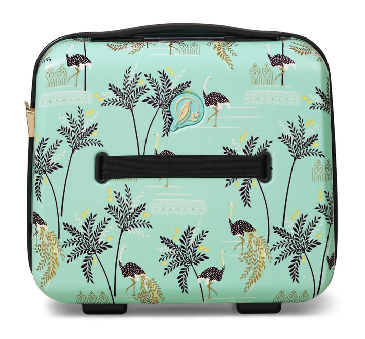 Sara Miller Mint Ostrich Vanity Case