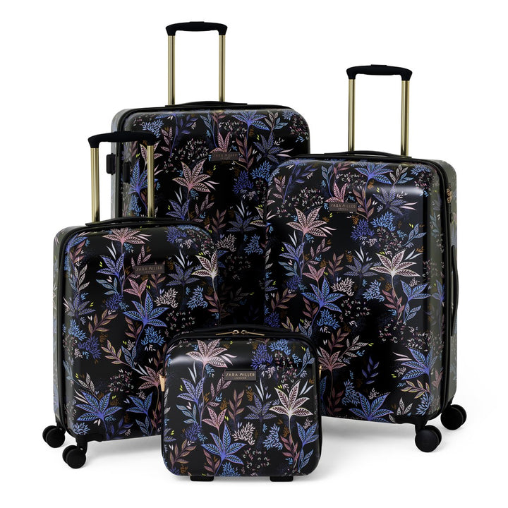 Sara Miller Black Botanic 77cm 4-Wheel Large Suitcase