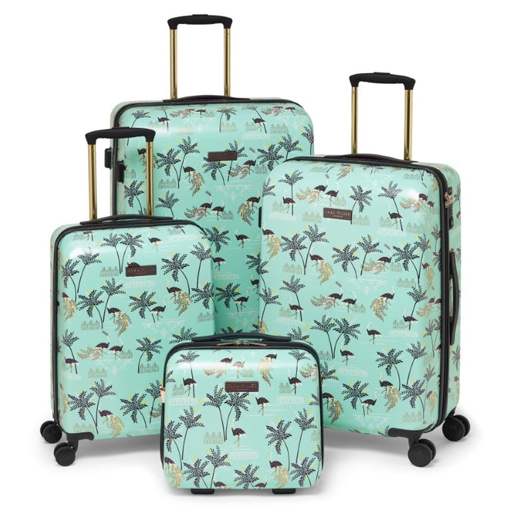 Sara Miller Mint Ostrich 4 Piece Luggage Set