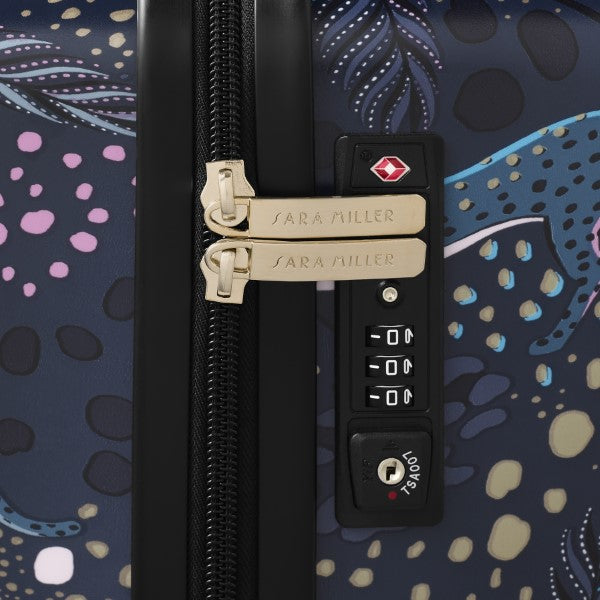 Sara Miller Midnight Leopard 77cm 4-Wheel Large Suitcase