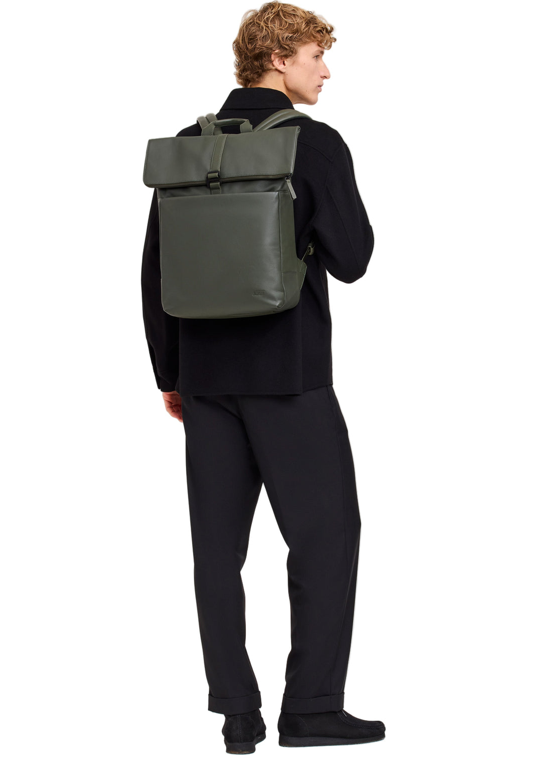 Jost Tromsoe Leather Roll Top Backpack