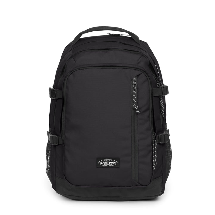Black backpack with Eastpak logo on a white background