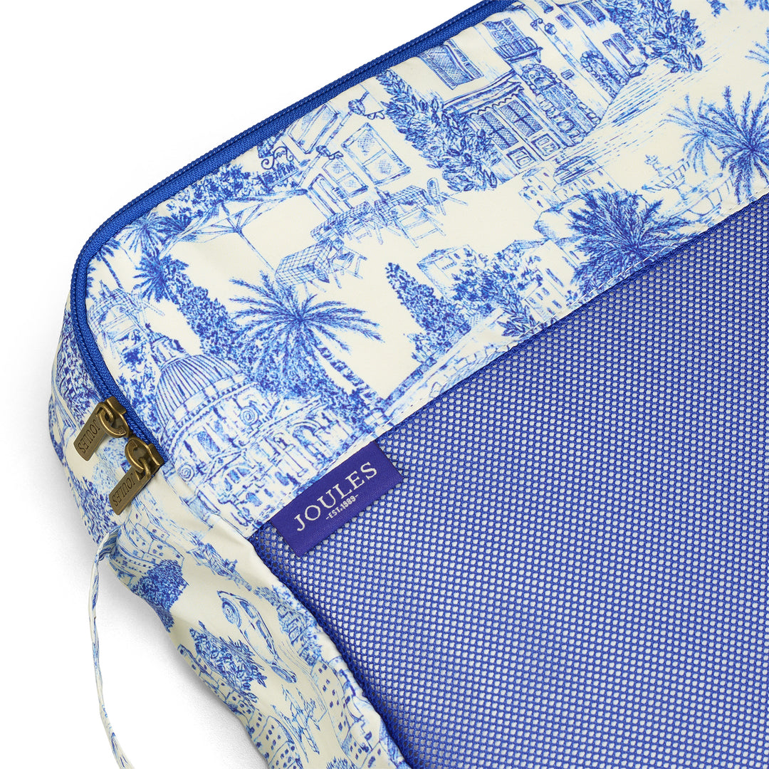 Joules City Toile Print Set of Packing Cubes