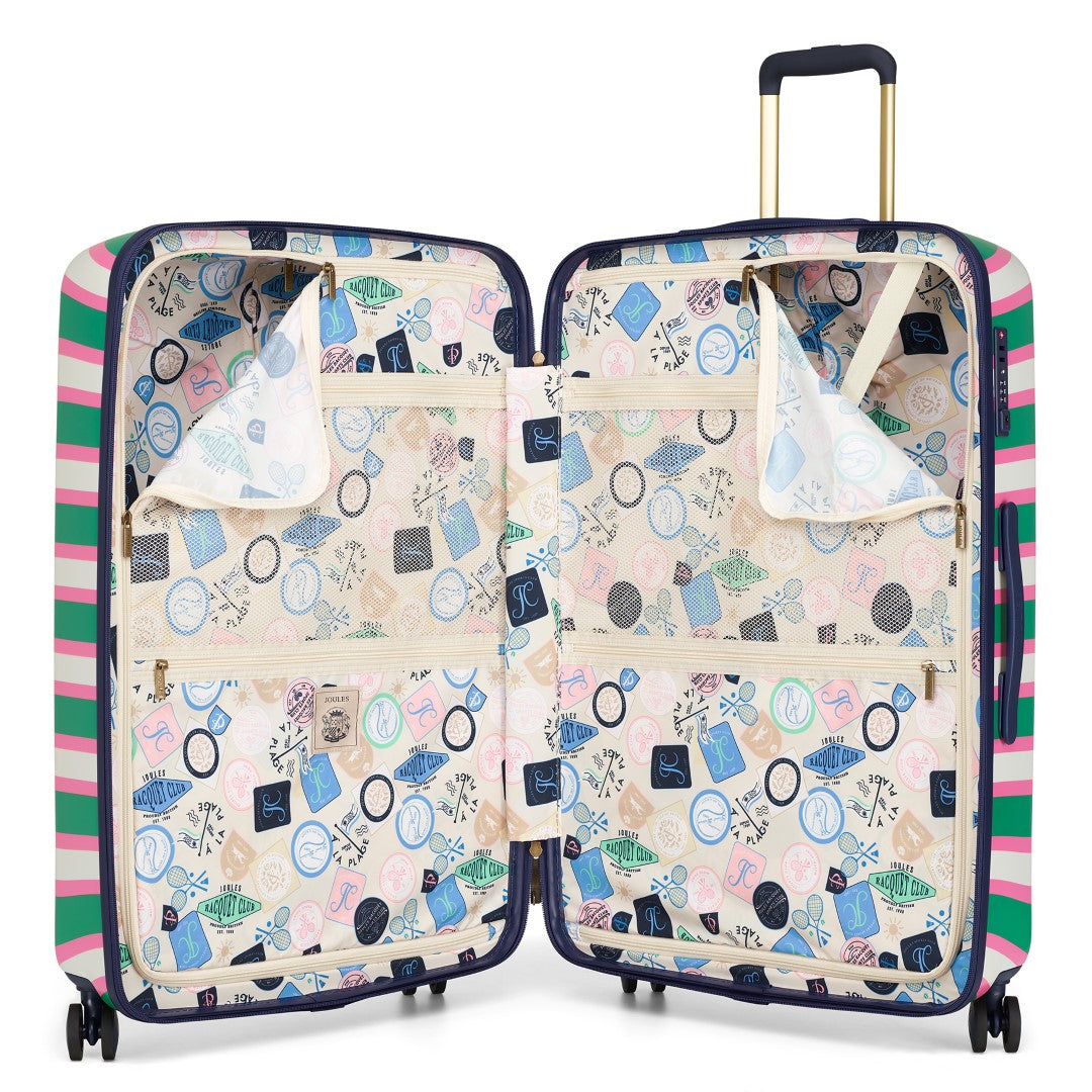 Joules Resort Stripe 76cm 4-Wheel Large Suitcase