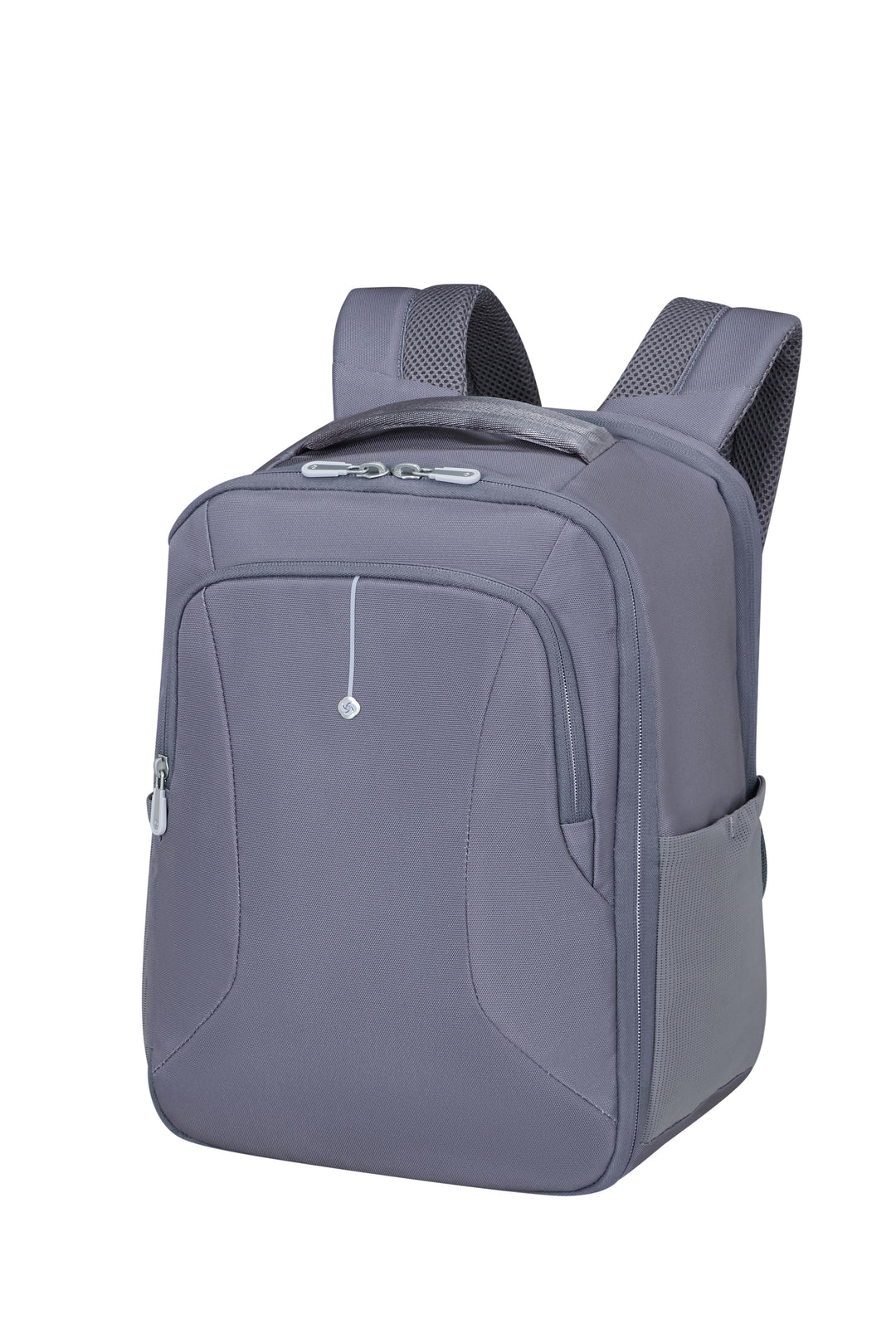 Blue Gray backpack on a white background