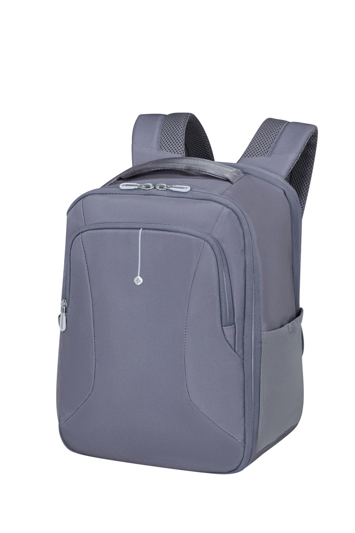 Blue Gray backpack on a white background