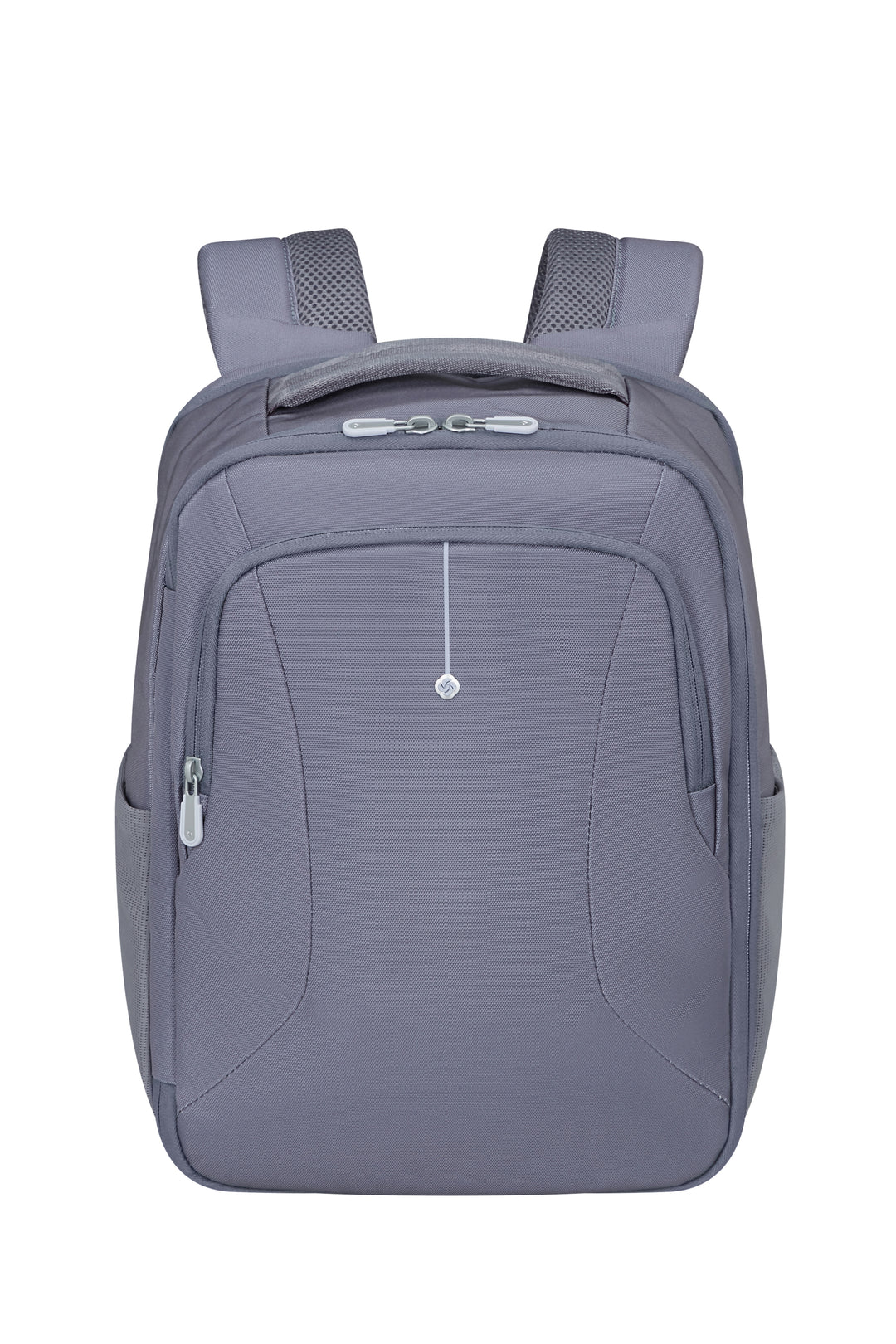 Blue Gray backpack on a white background