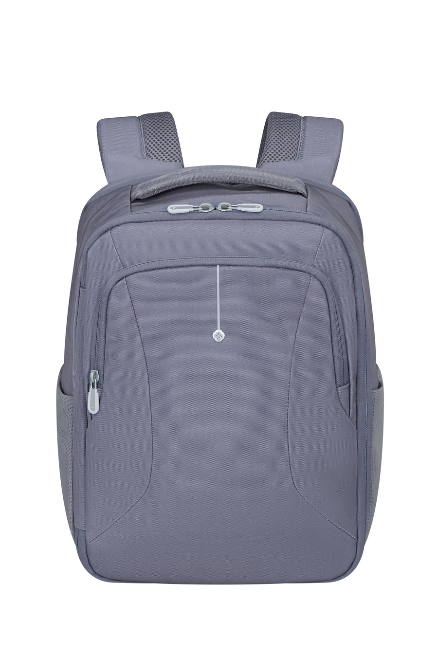 Blue Gray backpack on a white background