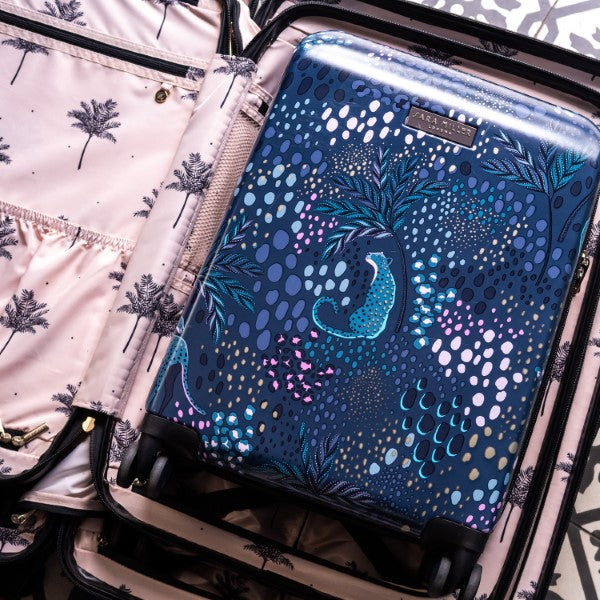Sara Miller Midnight Leopard 54cm 4-Wheel Cabin Case