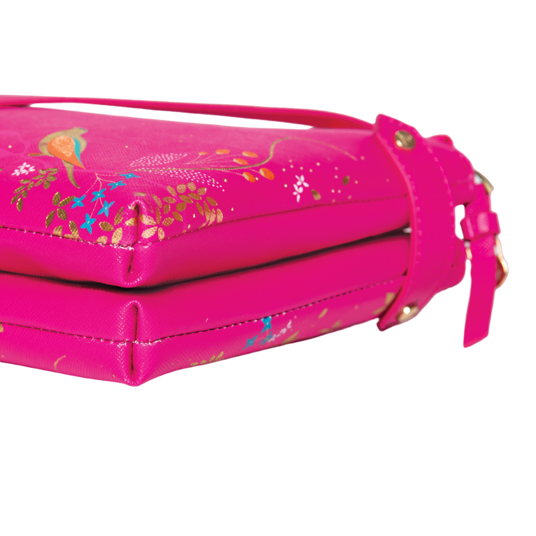 Sara Miller Chelsea Pink Zip Crossbody Bag