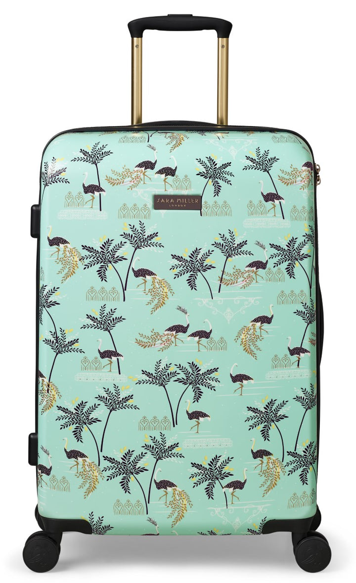 Sara Miller Mint Ostrich 67cm 4-Wheel Medium Suitcase
