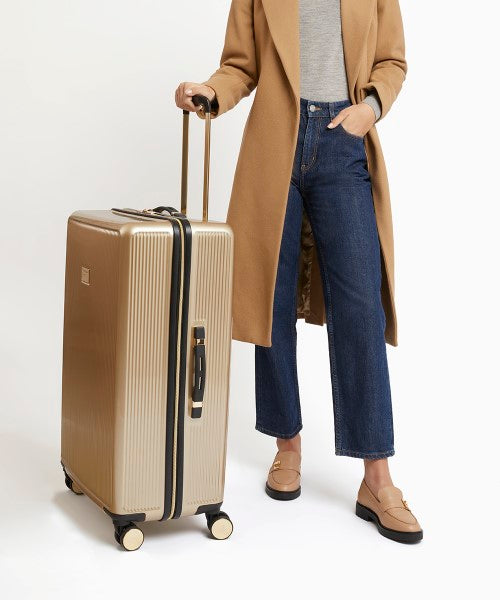 Dune London Olive 77cm 4-Wheel Large Suitcase