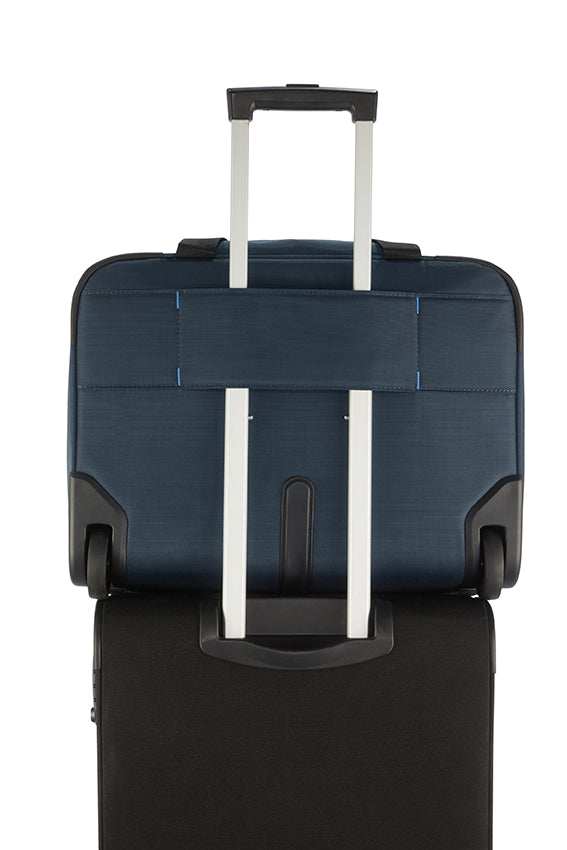 Laptop tote with trolley sleeve top